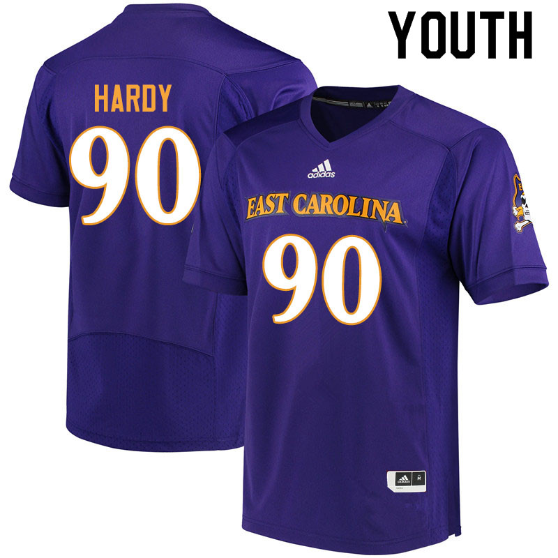 Youth #90 Dorian Hardy ECU Pirates College Football Jerseys Sale-Purple
